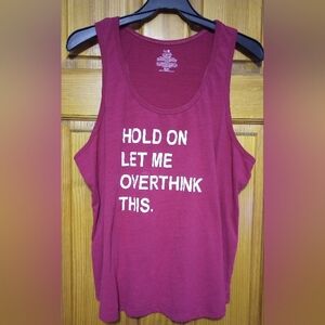 Women's Burgundy Tank Top, Size 2X